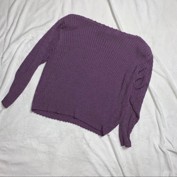 Purple Vintage Sweater with Shoulder Pads - Picture 4 of 4